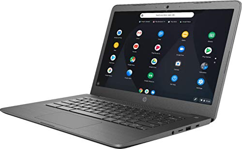 2021 Flagship HP Chromebook 14 Inch Touchscreen Laptop, Intel Celeron N3350 up to 2.4 GHz, 4GB LPDDR4 RAM, 32GB eMMC SSD, Bluetooth, Webcam, Chrome OS + Aloha 32GB MicroSD Card Bundle