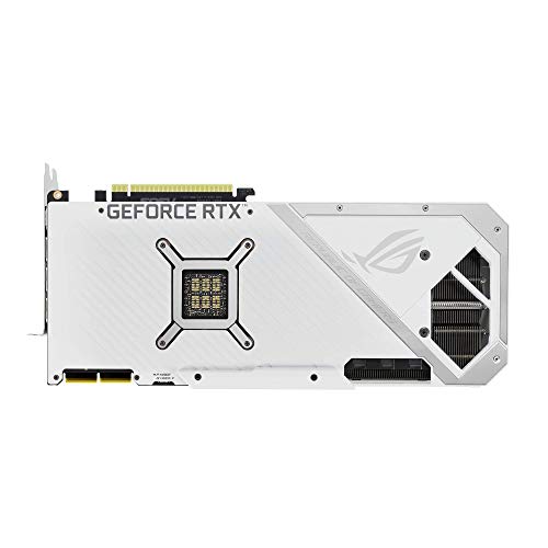 ASUS ROG STRIX NVIDIA GeForce RTX™ 3090 White OC Edition Gaming Graphics Card (PCIe 4.0, 24GB GDDR6X, HDMI 2.1, DisplayPort 1.4a, White color scheme, Axial-tech Fan Design, 2.9-slot, Super Alloy Power