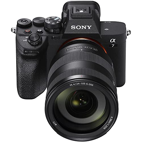 Sony a7 IV Full Frame Mirrorless Camera Body with FE 24-105mm F4 G OSS Full Frame E-Mount Lens ILCE-7M4/B + SEL24105G Bundle with Deco Gear Case + Tripod + Extra Battery, Dual Charger and Accessories