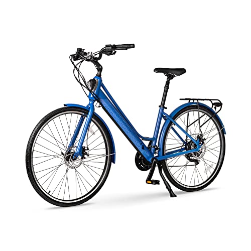 Jetson Electric Bike Journey 2.0 Adult Electric | Includes 250 Watt Motor| Top Speed of 16 mph | Max Range of 22 Miles | Interactive LCD Display | 27.5" Wheels, Blue, One Size
