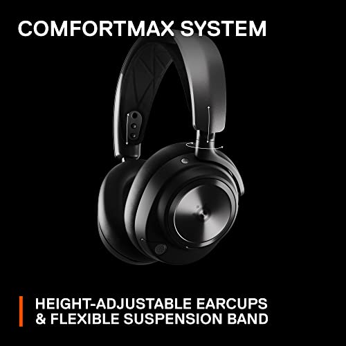 SteelSeries Arctis Nova Pro Wireless Multi-System Gaming Headset - Premium Hi-Fi Drivers - Active Noise Cancellation - Infinity Power System - ClearCast Gen 2 Mic - PC, PS5, PS4, Switch, Mobile