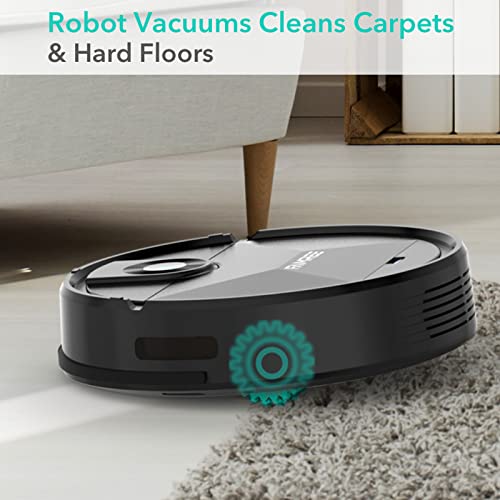 Famree MT-200 Robot Vacuum Cleaner, 1800Pa Strong Suction WiFi/App Self-Charging Robotic Vacuums Quiet Mini Vacuum for Hard Floor, Low/Medium-Pile Carpets