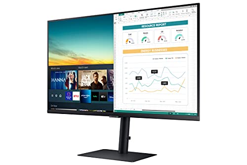 SAMSUNG M5 Series 32-Inch FHD 1080p Smart Monitor & Streaming TV (Tuner-Free), Netflix, HBO, Prime Video, & More, Apple Airplay, Height Adjustable Stand, Built-in Speakers (LS32AM502HNXZA)