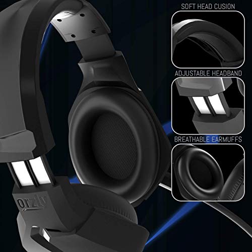 Orzly Gaming Headset for PC and Gaming Consoles PS5, PS4, Xbox Series X | S, Xbox ONE, Nintendo Switch & Google Stadia Stereo Sound with Noise Cancelling mic - Hornet RXH-20 Abyss Edition