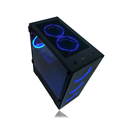 Alarco Gaming PC Desktop Computer Intel i5 3.10GHz,8GB Ram,1TB Hard Drive,Windows 10 pro,WiFi Ready,Video Card Nvidia GTX 650 1GB, 6 RGB Fans with Remote