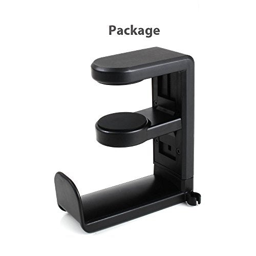 PC Gaming Headset Headphone Hook Holder Hanger Mount, Headphones Stand with Adjustable & Rotating Arm Clamp , Under Desk Design , Universal Fit , Built in Cable Clip Organizer EURPMASK