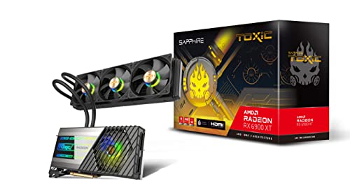 Sapphire 11308-13-20G Toxic AMD Radeon RX 6900 XT Liquid Cooled PCIe 4.0 Gaming Graphics Card with 16GB GDDR6