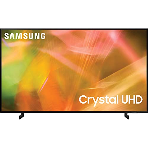 Samsung UN43AU8000FXZA 43 Inch 4K Crystal UHD Smart LED TV Bundle with Premiere Movies Streaming + 37-100 Inch TV Wall Mount + 6-Outlet Surge Adapter + 2X 6FT 4K HDMI 2.0 Cable