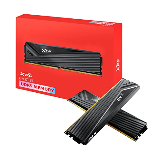 XPG Caster DDR5 6000MHz 32GB (2x16GB) CL40-40-40 PCS-48000 UDIMM 288-Pins Desktop SDRAM Memory RAM Kit (AX5U6000C4016G-DCCAGY)