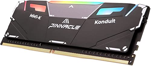 Timetec Pinnacle Konduit RGB 64GB KIT(4x16GB) DDR4 3600MHz PC4-28800 CL18-22-22-42 XMP2.0 Overclocking 1.35V Dual Rank Compatible for AMD and Intel Desktop Gaming PC Memory Module RAM (64G KIT(4x16G))