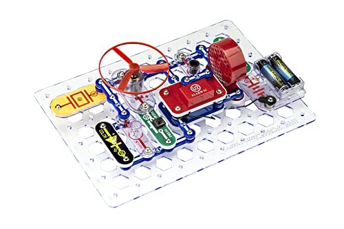 Elenco Snap Circuits Jr. SC-100 Electronics Exploration Kit, Over 100 Projects, Full Color Project Manual, 30 + Snap Circuits Parts, STEM Educational Toy for Kids 8 + , Black