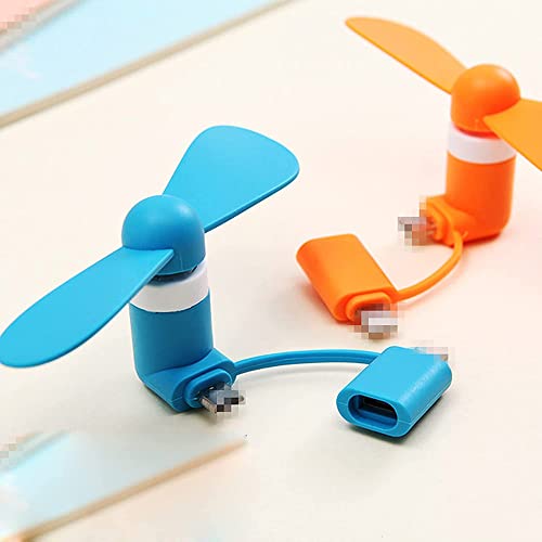 Mini Cell Phone Fan - Colorful and Powerful 2-in-1 Fan for iPhone/iPad/Android Smartphone/Tablet - Cell Phone Summer Accessories - (6-Pack)