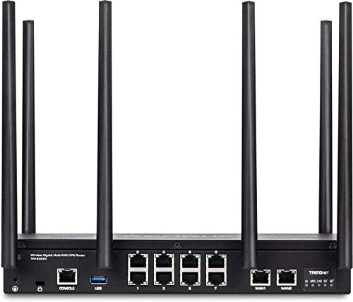 TRENDnet AC3000 Tri-Band Wireless Gigabit Dual-WAN VPN SMB Router,TEW-829DRU,MU-MIMO, Wave 2,Internet Router,Whole Office/Home wifi,Pre-Encryped Wireless,QoS ( RENEWED)