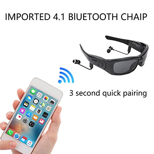 Smart Audio Sunglasses, Wireless Bluetooth with Camera Can Listen to Music & Video and Take Pictures HD 1080P Suitable for Various Activities