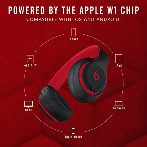 Beats Studio3 Wireless Noise Cancelling Over-Ear Headphones - Apple W1 Headphone Chip, Matte Black (Latest Model) (Renewed)