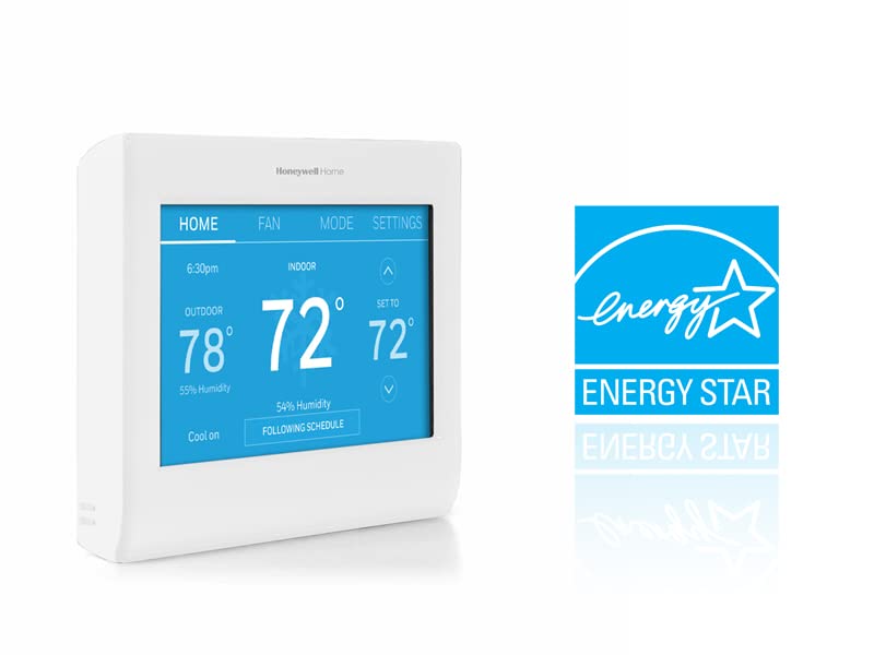 Honeywell Home RTH9600WF Smart Color Thermostat Energy Star Wi-Fi Programmable Touchscreen Alexa Ready - C-Wire Required, White