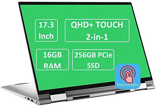 2022 Dell Inspiron 7000 2-in-1 17" QHD+ 2K Touchscreen (Intel Core i7-1165G7, 16 GB RAM, 256GB PCIe SSD, UHD Graphics) Convertible Business Laptop, Webcam, Backlit KB, FP Reader, Windows 10 Home