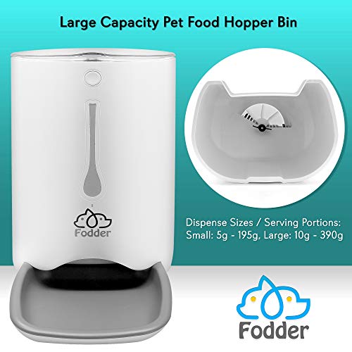 SereneLife Automatic Pet Feeder - Electronic Dogs and Cat Food Dispenser –Programmable Features for Portion and Weight Control and Meal Scheduling – Built-In Voice Recorder and Player