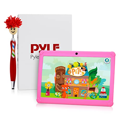 10.1” Kids Tablet w/Stylus Pen - 10.1-Inch Tablet w/ 1080p HD Display, Dual Camera, WiFi Compatibility, Quad-Core Processor, 1GB RAM, 8GB Storage, Kid-Proof Cover
