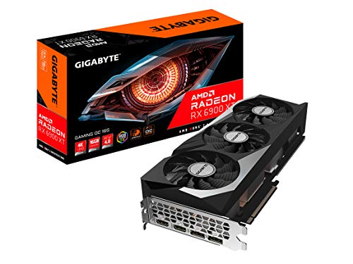 GIGABYTE Radeon RX 6900 XT Gaming OC 16G Graphics Card, WINDFORCE 3X Cooling System, 16GB 256-bit GDDR6, GV-R69XTGAMING OC-16GD Video Card