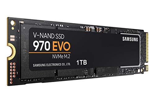 SAMSUNG (MZ-V7E1T0BW) 970 EVO SSD 1TB - M.2 NVMe Interface Internal Solid State Drive with V-NAND Technology, Black/Red