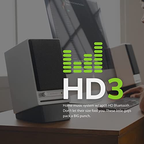 Audioengine HD3 Powered Bluetooth Speakers and DS1 Desktop Speaker Stands Bundle (White)