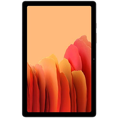 Samsung Galaxy Tab A7 10.4" (2020, WiFi + Cellular) 32GB 4G LTE Tablet & Phone (Makes Calls) GSM Unlocked, International Model w/US Charging Cube - SM-T505 (WiFi + Cellular, Gold)