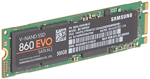 Samsung SSD 860 EVO 500GB M.2 SATA Internal SSD (MZ-N6E500BW)