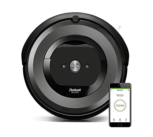 iRobot Roomba e6 (6134) Wi-Fi Connected Robot Vacuum (Wi-Fi Connected, Compatible with Alexa, Ideal for Pet Hair, Carpets, Hard, Self-Charging Robotic Vacuum) Black