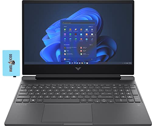 HP Victus 15-fa0031dx Gaming & Entertainment Laptop (Intel i5-12450H 8-Core, 8GB RAM, 512GB SSD, GeForce GTX 1650, 15.6" 144Hz Full HD (1920x1080), WiFi, Bluetooth, Win 11 Home) with Hub