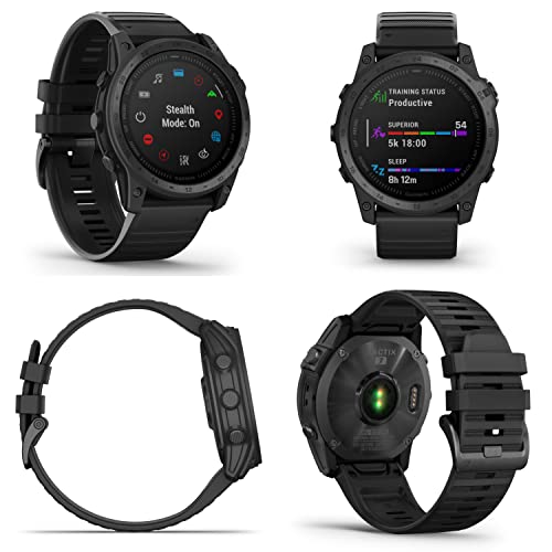 Garmin tactix 7 GPS Tactical Smartwatch with Wearable4U Bundle (tactix 7 Standard, Black Earbuds)