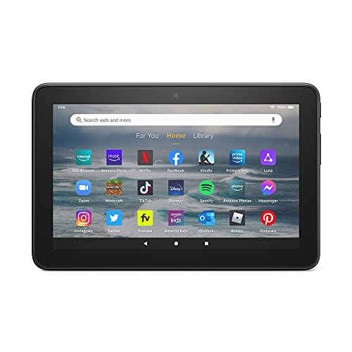 All-new Fire 7 tablet, 7” display, 16 GB, 30% faster processor, designed for entertainment, (2022 release), Black