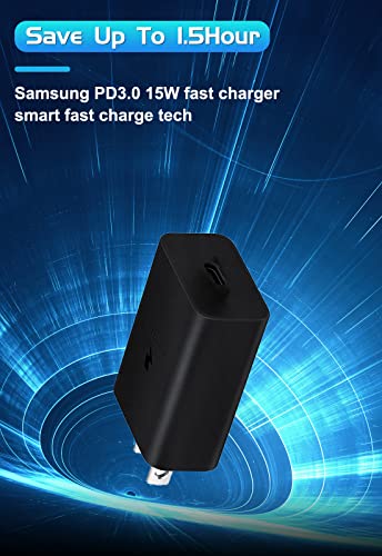 Samsung 15W USB-C Fast Charging Wall Charger(USB-C Cable Included) for Samsung Galaxy S8/S8 Plus/S9/S10/S10 Plus/S10E/ S20/S20 Plus/S21/S21 Ultra/Note 8/Note 9/Note 10/Note 20