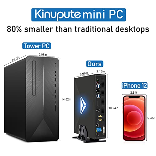 Mini Gaming PC, KINUPUTE Desktop Computer Core i9-10900F 2.8-5.2GHz, Windows 11 Pro 64 Bit, 32G DDR4| 1T NVME M.2 SSD, Discrete Graphics GTX 1650 4G, 4K@60Hz, WiFi 6, Bluetooth 5.1, HDMI/DP/DVI Port