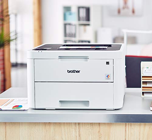 Brother HL-L3230CDW Compact Digital Color Printer Providing Laser Printer Quality Results with Wireless Printing and Duplex Printing, Amazon Dash Replenishment Ready, White