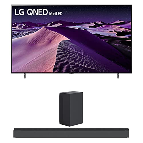 LG 65QNED85UQA 65 Inch HDR 4K Smart QNED Mini-LED TV 2022 Bundle with LG S65Q 3.1 Ch High Res Audio Sound Bar with DTS Virtual: X