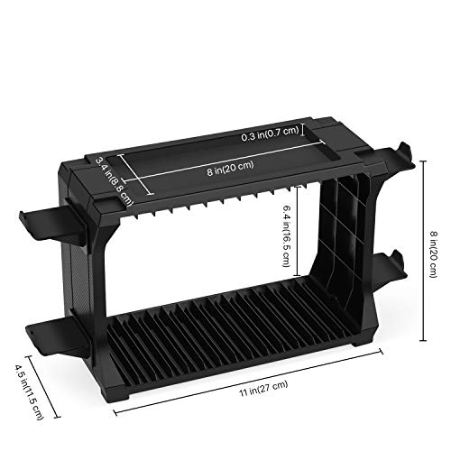 TNP Games Storage Tower (Up to 15 CD Disc) For PS5 Game Disk Rack and Controller Stand Holder For Xbox Series X/Nintendo Switch/PS4 Controller Stand Holder Can hold up to 4 controller