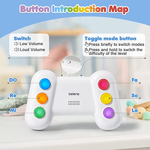 Electronic Memory Game, Brain & Memory Training Handheld Game with 4 Modes for Kids Ages 3+ Boys and Girls, Simon Game Music Toys with Light and Sound, Fun Interactive Gift Toy for Adults and Children