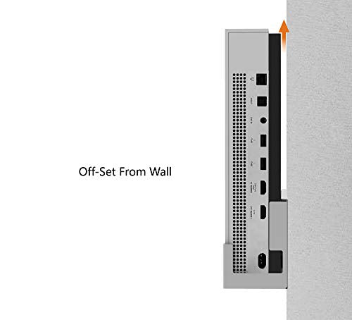 Monzlteck Wall Mount for Xbox One S，All Metal Vertical Hanging On Wall with Power Botton Left/Right,Wall Shelf Bracket for Xbox 1S