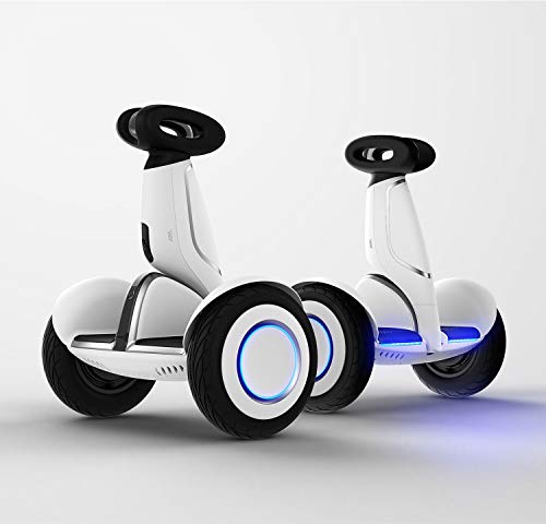 Segway Ninebot S-Plus Smart Self-Balancing Electric Scooter with Intelligent Lighting and Battery System, Remote Control and Auto-Following Mode, White