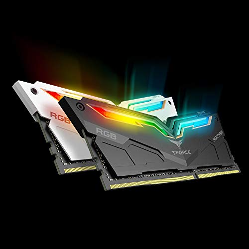 TEAMGROUP T-Force Night Hawk RGB 3600MHz 16GB Kit (2x8GB) CL18 DDR4 SDRAM (PC4-28800) Desktop Memory Module ram TF14D416G3600HC18JDC01 - Black