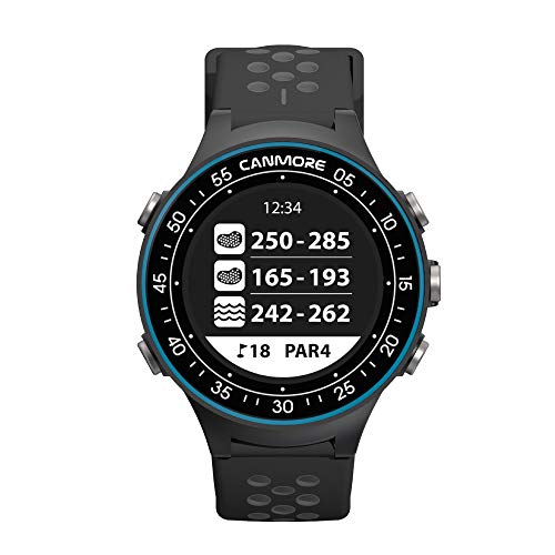 CANMORE TW410G GPS Golf Watch with Step Tracking (Blue)- 40,000+ Free Worldwide Golf Courses Preloaded - Minimalist & User Friendly