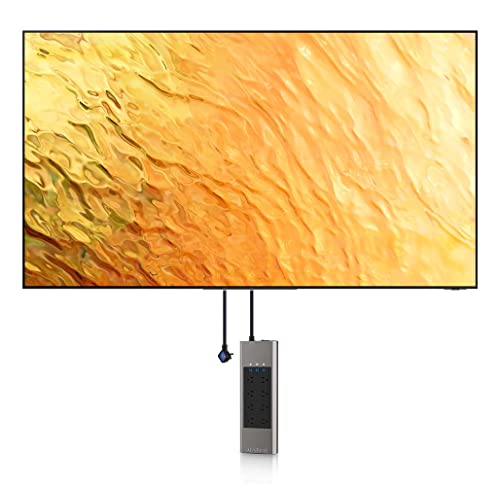 Samsung QN75QN800BFXZA 75" 8K QLED Quantum Mini LED HDR Smart TV with an Austere 5S-PS8-US1 V-Series 8-Outlet Power w/Omniport USB (2022)