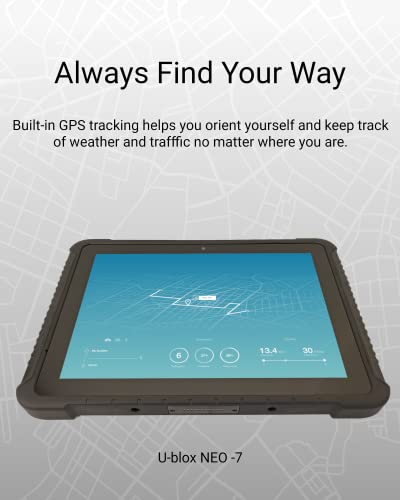 Rugged Tablet - 10" inch Android Tablet (4GB/ 64GB) with GPS, 4G LTE Unlocked & WiFi, Waterproof, Drop-Proof & Temperature Resistant Enterprise Field Tablet with HD Sunlight Readable Screen