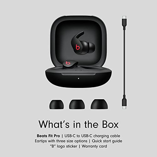 Beats Fit Pro - True Wireless Noise Cancelling Earbuds with $25 Amazon Gift Card - Apple H1 Headphone Chip, Compatible with Apple & Android, Class 1 Bluetooth®, Built-in Microphone - Black