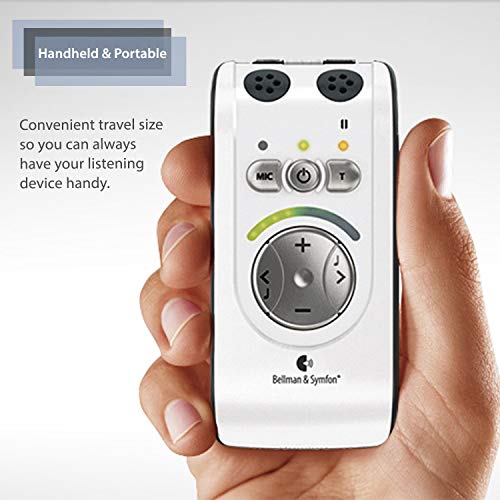 Bellman & Symfon Mino Personal Sound Amplifier with Microset & Neckloop to Pair with T-Coil Hearing Aids for Difficult Hearing Situations - Wireless and Discreet, Digital Audio, Easy to Use