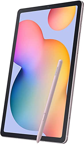 SAMSUNG Galaxy Tab S6 Lite 10.4" 64GB WiFi Android Tablet w/S Pen Included, Dual Speakers, Long Lasting Battery, SM-P610NZIAXAR, Chiffon Rose & Bundle with Swanky Cables Cleaning Kit