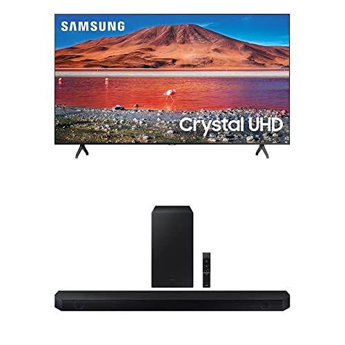 SAMSUNG 50-Inch Class Crystal UHD TU7000 Series - 4K UHD Smart TV with Alexa Built-in (UN50TU7000FXZA) w/HW-Q60B 3.1 ch Soundbar w/Dolby Audio 2022