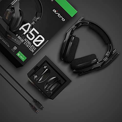 ASTRO Gaming A50 Wireless Headset + Base Station Gen 4 - Compatible with Xbox Series X|S, Xbox One, PC, Mac - Black/Gold