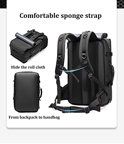 Men travel backpack,waterproof 17 inch Business Laptop Backpack with Separate Shoe Bag,Hidden USB charging port 50L outdoors trekking backpack For woman, Hiking camping backpack